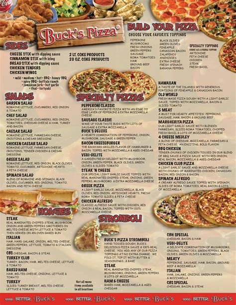 Bucks pizza - St. Marys, PA (For Sale - Franchise Opportunity) Sign up for Email and Text to receive exclusive delicious deals from Buck’s!